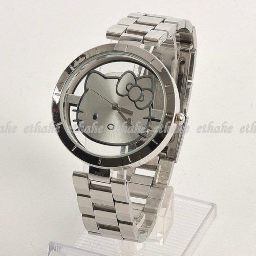 Hello Kitty Transparent Stainless Steel Wrist Watch  