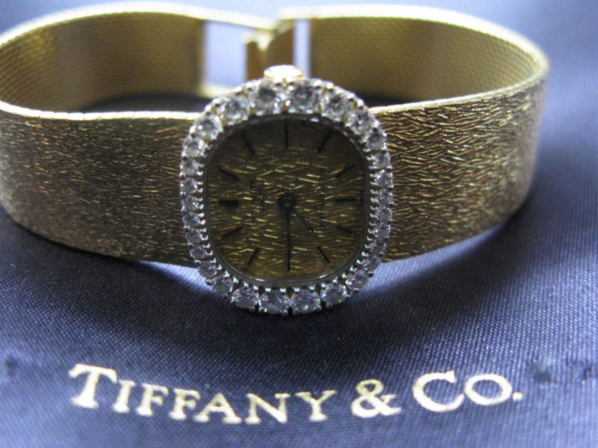 Tiffany & Co 18Kt Patek Philippe Diamond Watch YG 1.30CT  