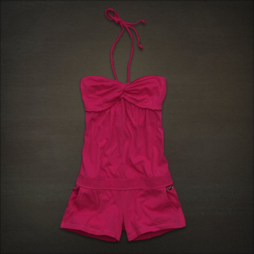 Hollister Abercrombie NWT Pink Malibu Romper Dress S  