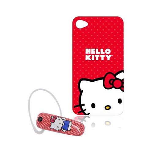 Item Hello Kitty Bundle Red Case Red Bluetooth For AT&T Apple iPhone 