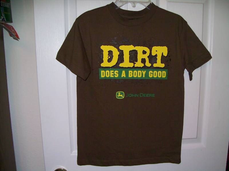 John Deere Tractor Dirt Good Shirt Boys Size 14/16 NWT  