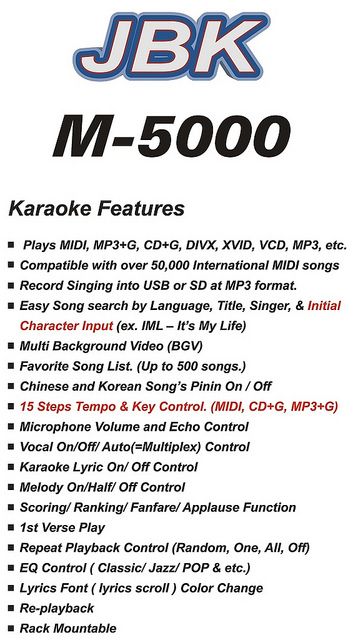 JBK M 5000 Multi Format & Region DVD Karaoke Player #1  