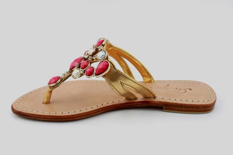 MB19 Gold Beaded Sandal Made 2 Order Size 7  