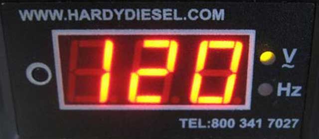 Hardy Diesel Voltage and Frequency meter. Comes ready to be hooked up 