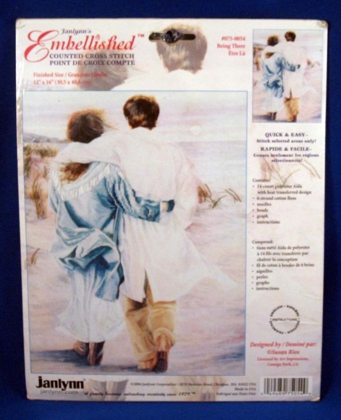   Embellished Counted Cross Stitch Kit Beach Walk Being There FREE Ship