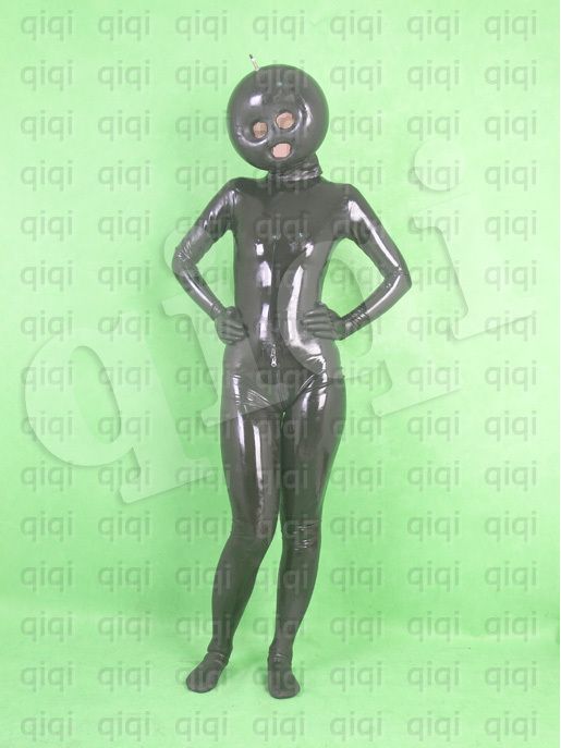Latex (rubber) Inflatable Mask  0.8mm (zentai) catsuit  