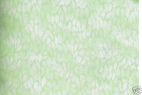 Quilt Quilting Fabric Pearl Leaf Light Green Cotton  