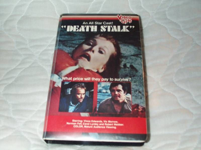 DEATH STALK VHS CAROL LYNLEY VIC MORROW VIDEO GEMS CLAM  